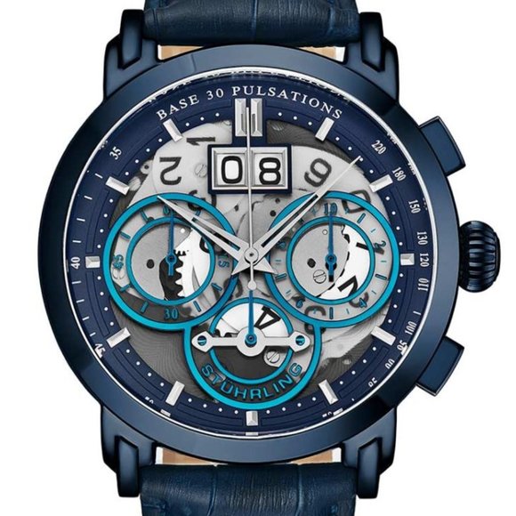 Stuhrling Original Men's Quartz Skeleton Watch